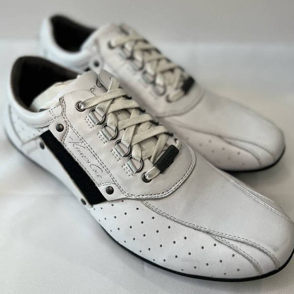 NWT in BOX KENNETH COLE Women's White w/ Black Stripe Hybrid Golf Shoes 7.5 C - Picture 3 of 7